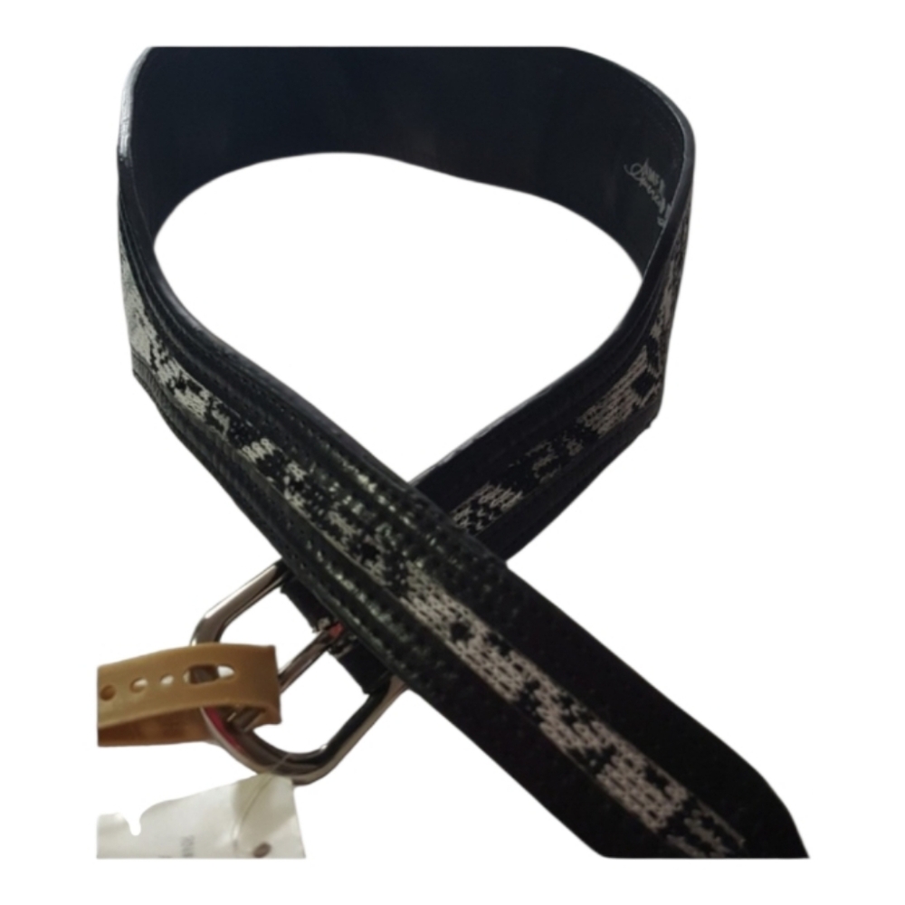 American Rag Black & Grey Leather Belt Size S NWT - Picture 3 of 8
